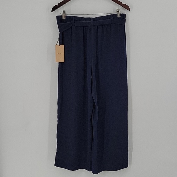🆕Halogen Navy Blue Flowing Crop Pant - Picture 4 of 13